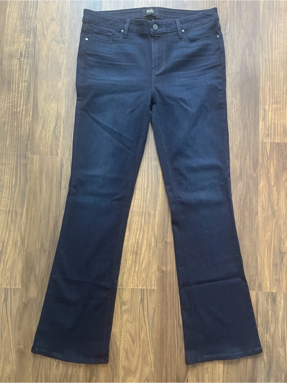 Paige Manhattan Bootcut Jeans Flare Womens Size 32 Dark Blue Wash Pants